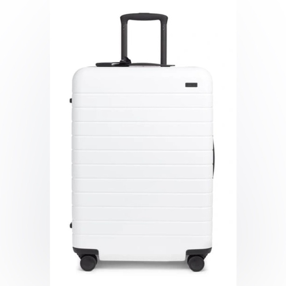 AWAY | white medium checked luggage